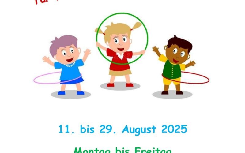 Plakat Ferienbetreuung Kindergartenkinder